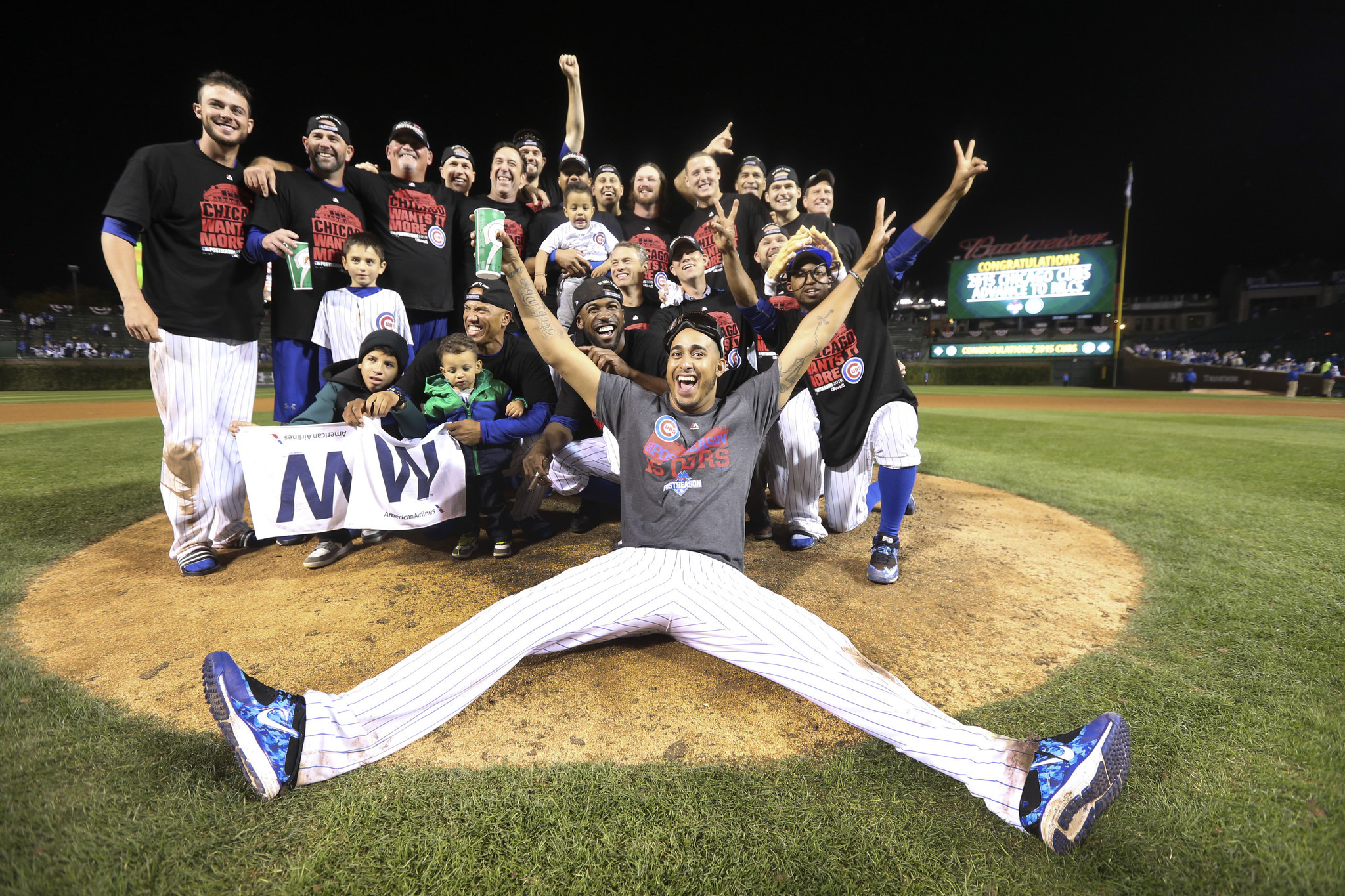 Cubs Celebrating